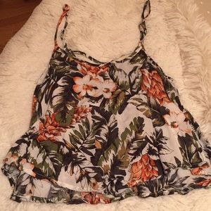 Multi Colored Hawaiian Crop Top